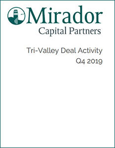 2019 Mirador Capital Partners Tri-Valley Deal Activity